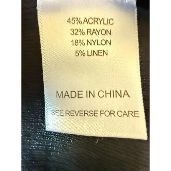 LUCY PARIS Black Top Sheer Mesh Sleeves Women’s Small - Picture 5 of 6